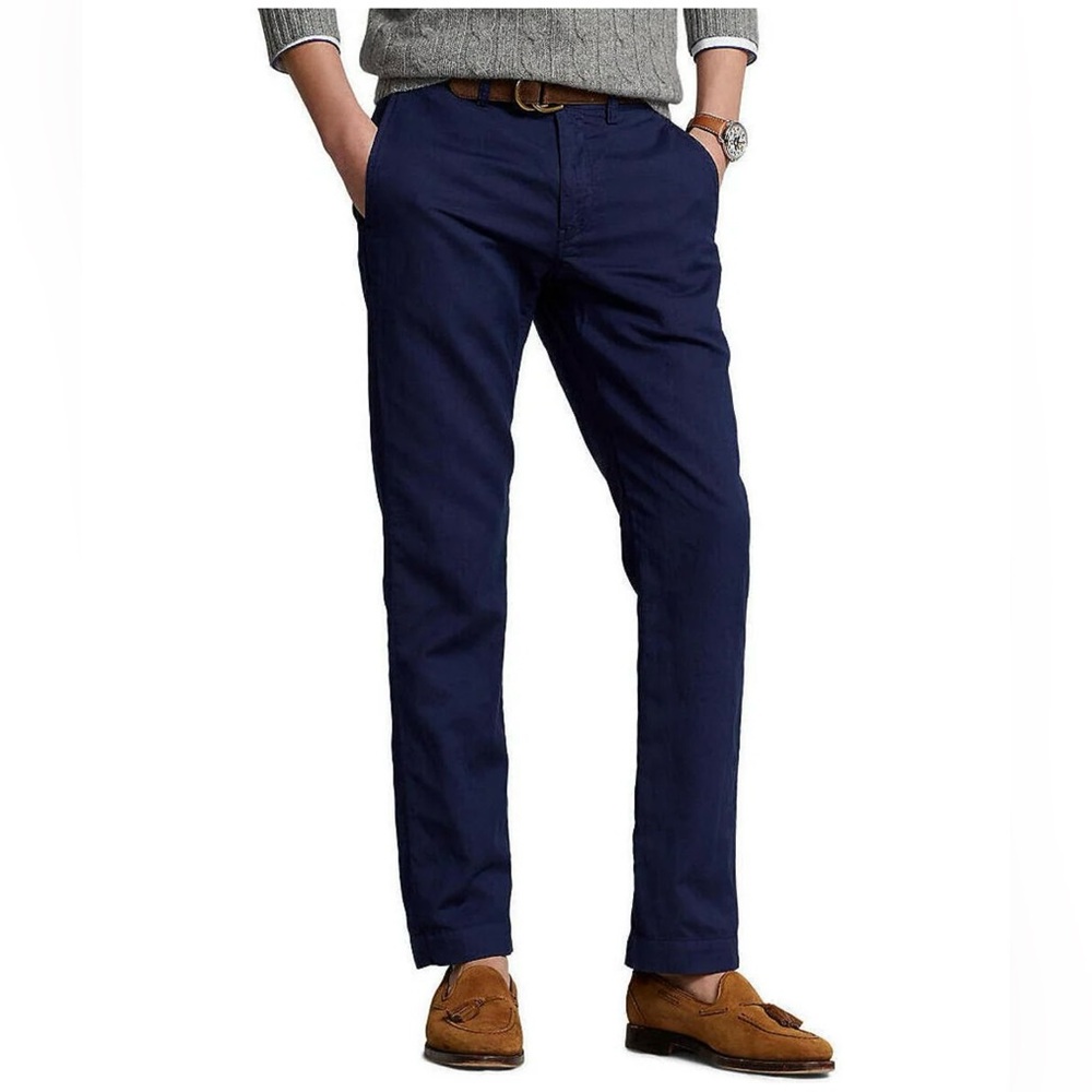 Polo Ralph Lauren men’s size 32/32 stretch straight‎ fit twill pants navy blue